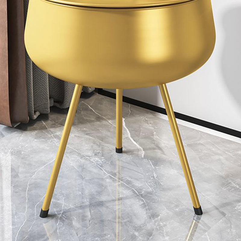 Nordic Round Tripod Metal Storage End Table