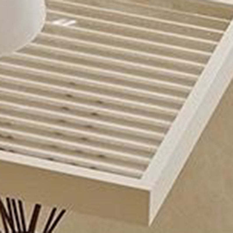 Minimalist Iron Glass Tiered End Table — 4 / White