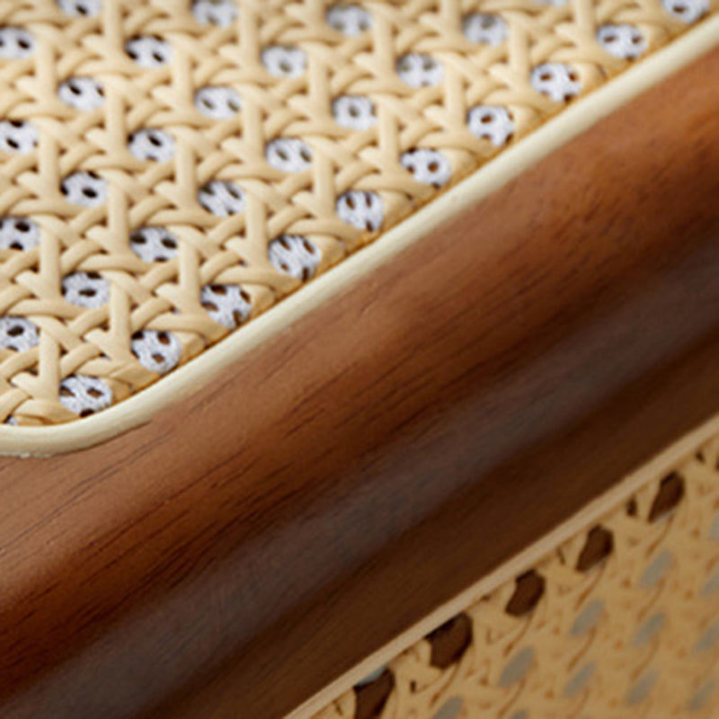 Japanese Rubberwood Rattan End Table