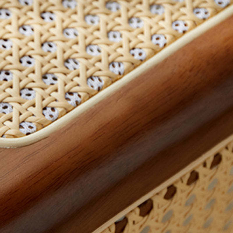 Japanese Rubberwood Rattan End Table