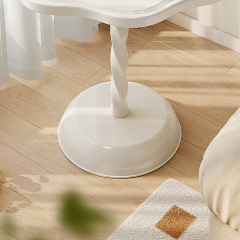 Minimalist Clover Spiral Wooden Coffee Table — Cylinder / Black