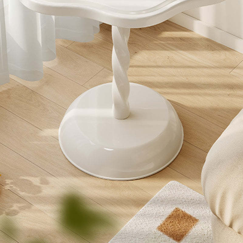 Minimalist Clover Spiral Wooden Coffee Table — Cylinder / Black