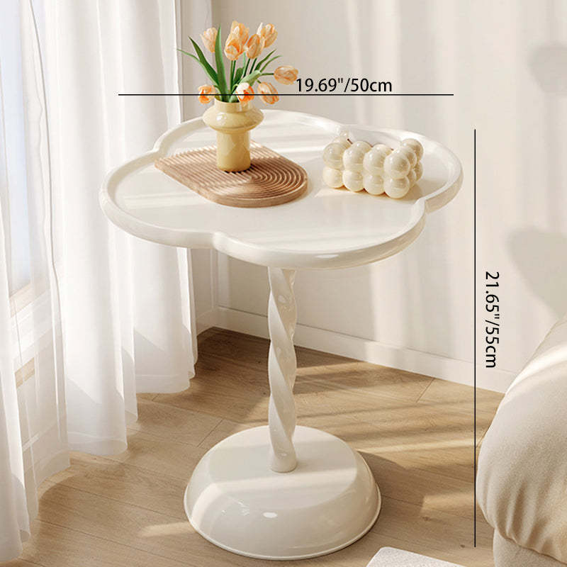 Minimalist Clover Spiral Wooden Coffee Table — Spiral / Yellow