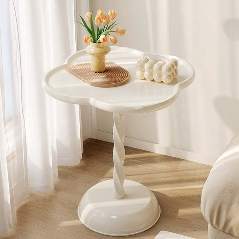 Minimalist Clover Spiral Wooden Coffee Table — Cylinder / Gray