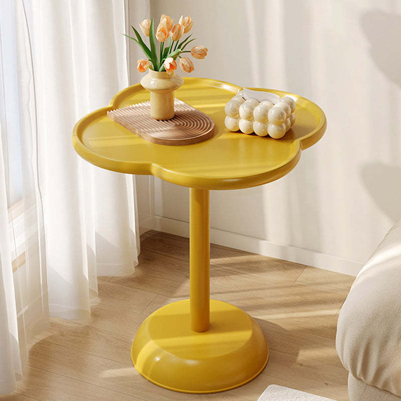 Minimalist Clover Spiral Wooden Coffee Table — Spiral / White