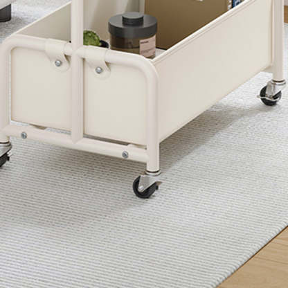 Minimalist Iron High Density Leather 1-Storage End Table