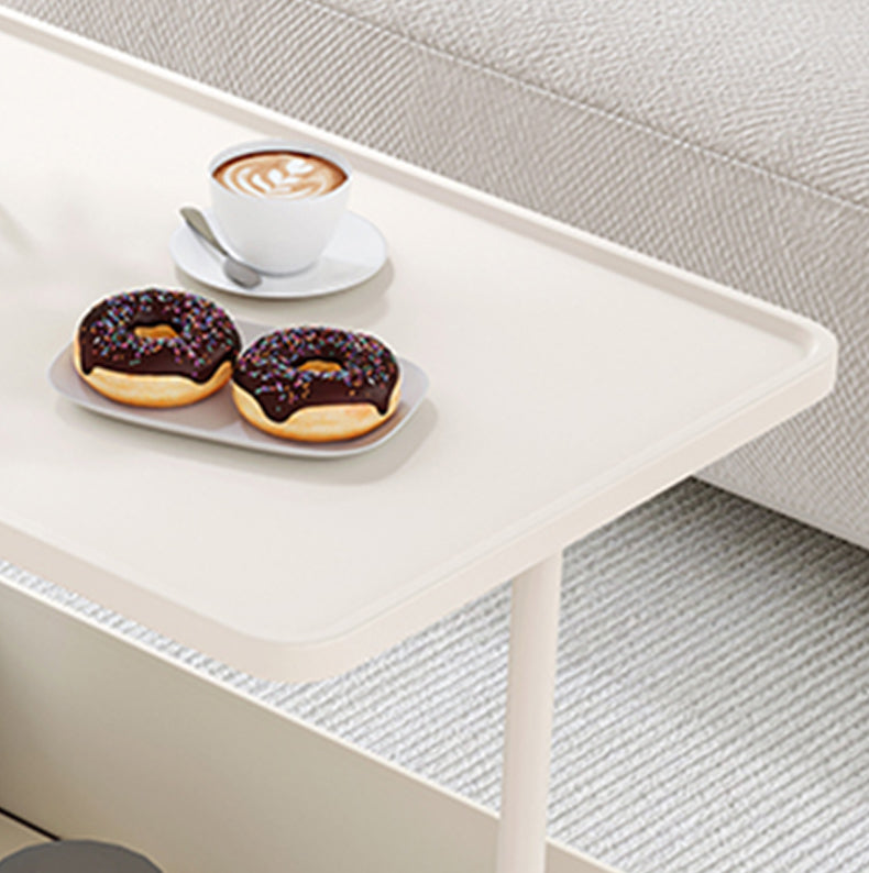 Minimalist Iron High Density Leather 1-Storage End Table