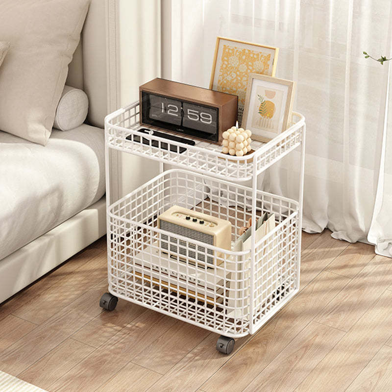 Lighom minimalist hollow frame black end & side tables in iron