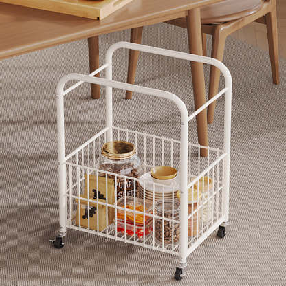Minimalist Nan Bamboo Steel 1-Shelf 1-Storage End Table