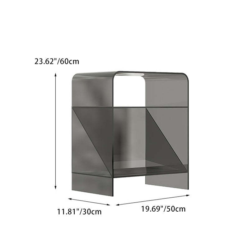 Minimalist Acrylic End Table 3-Tier — Green