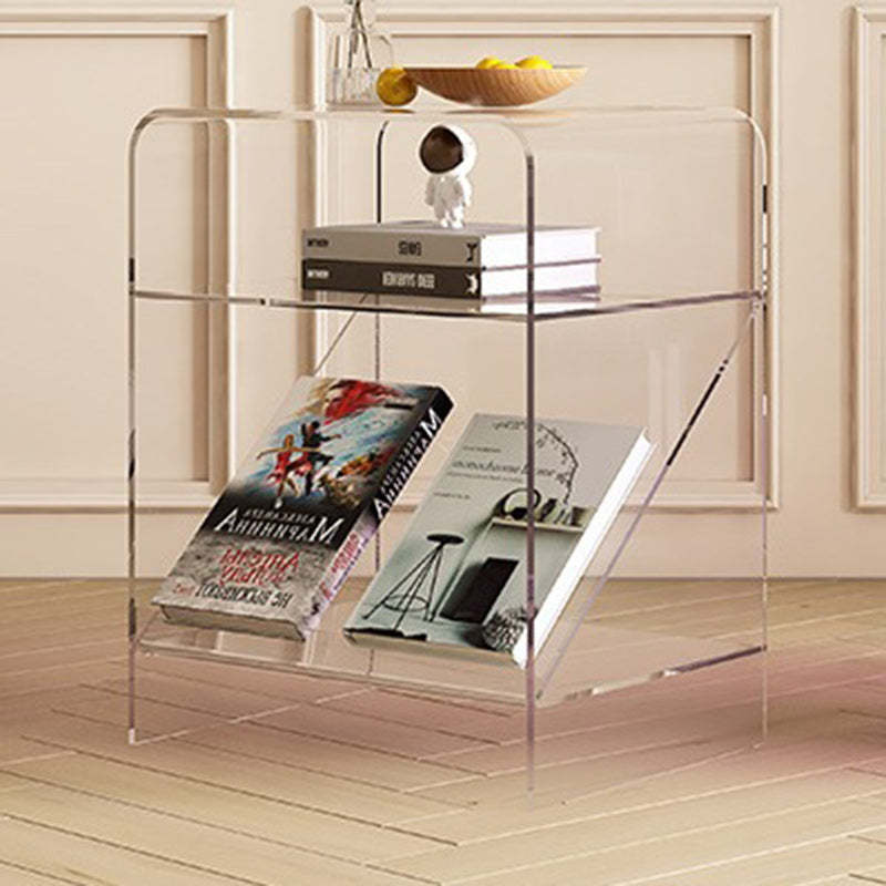 Minimalist Acrylic End Table 3-Tier — Purple