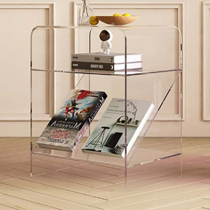 Minimalist Acrylic End Table 3-Tier — Purple