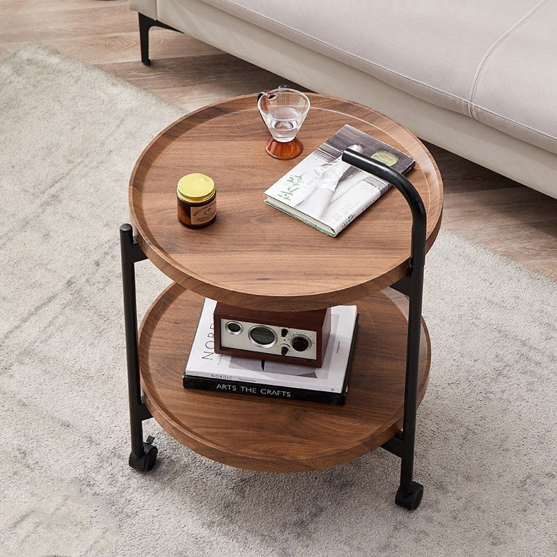 Minimalist Faux Panel Steel End Table 2-Tier