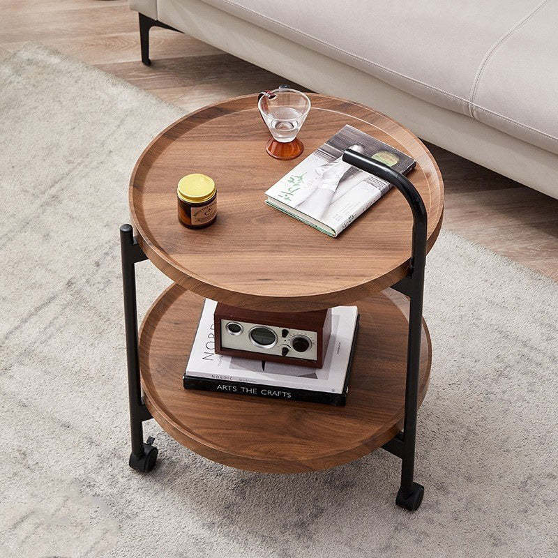 Minimalist Faux Panel Steel End Table 2-Tier