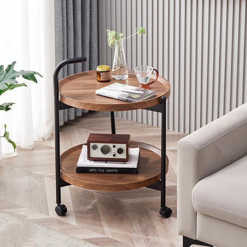 Minimalist Faux Panel Steel End Table 2-Tier