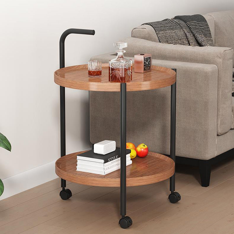 Minimalist Faux Panel Steel End Table 2-Tier