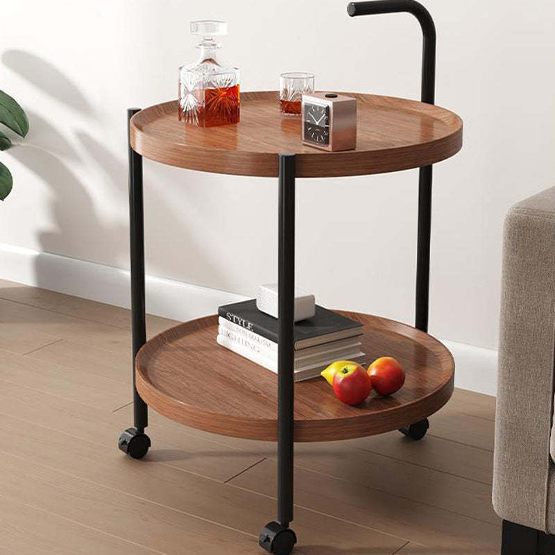 Minimalist Faux Panel Steel End Table 2-Tier