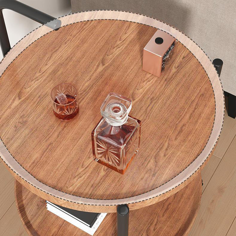Minimalist Faux Panel Steel End Table 2-Tier