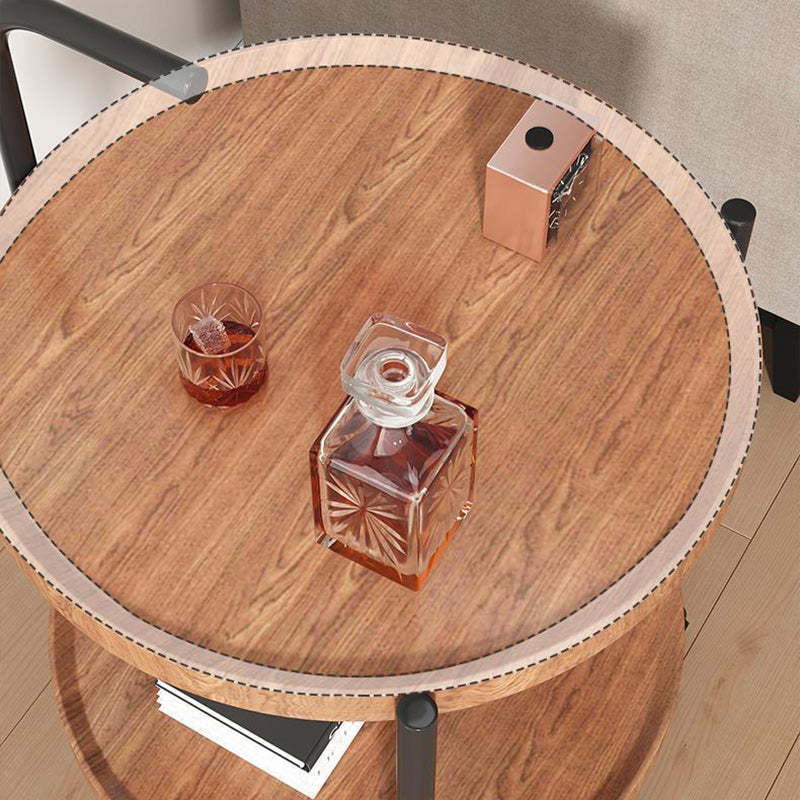 Minimalist Faux Panel Steel End Table 2-Tier