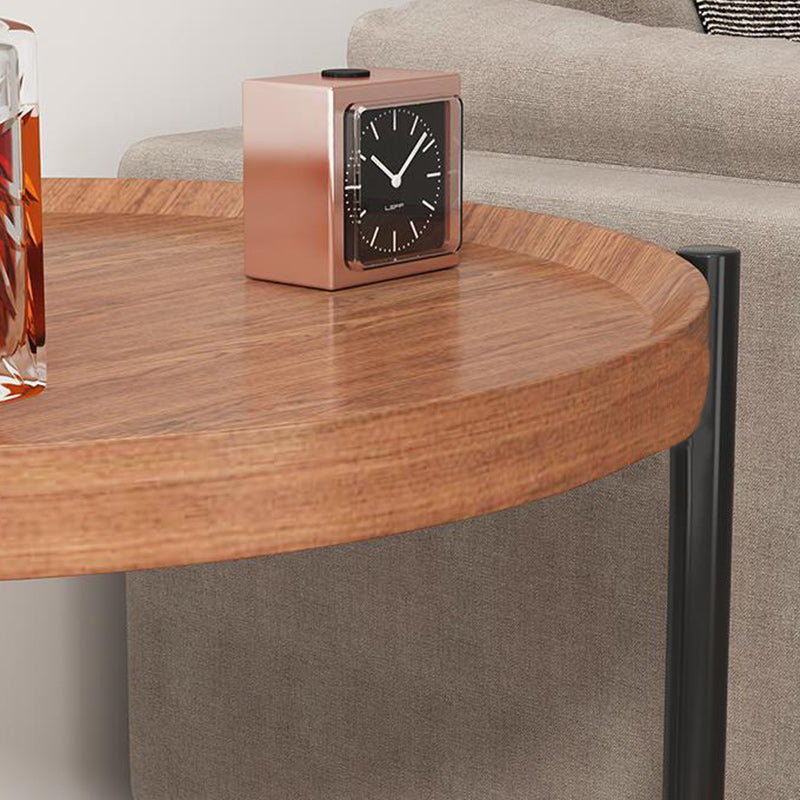 Minimalist Faux Panel Steel End Table 2-Tier