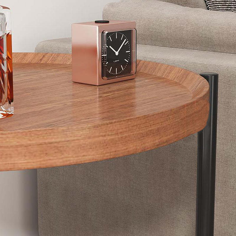 Minimalist Faux Panel Steel End Table 2-Tier