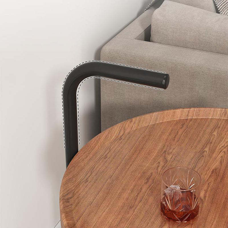 Minimalist Faux Panel Steel End Table 2-Tier