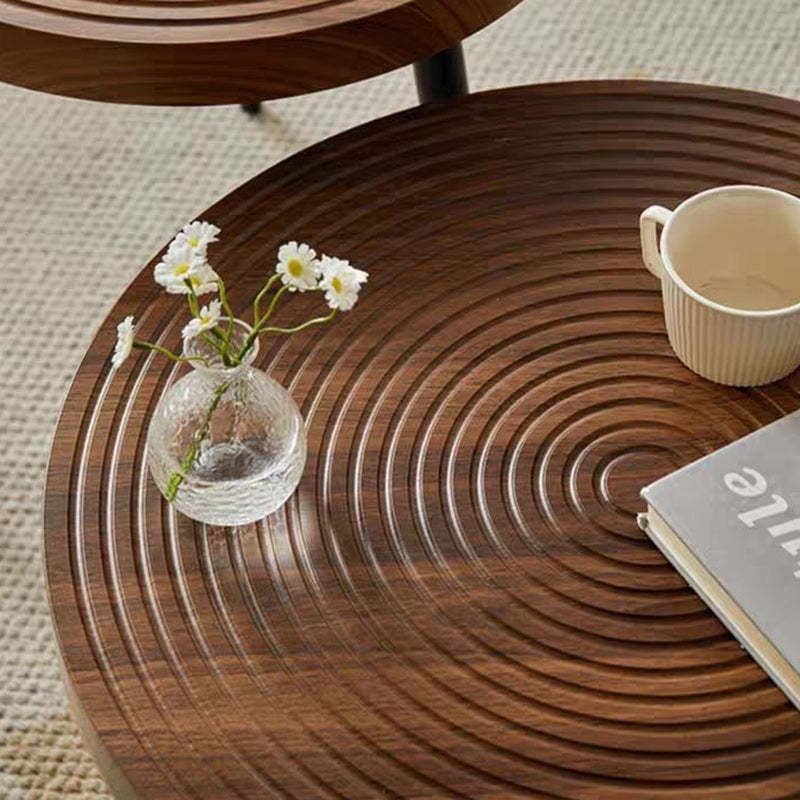 Nordic Iron Frame Coffee Table — Walnut