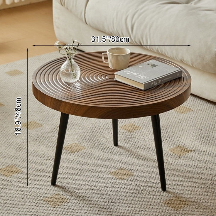 Nordic Iron Frame Coffee Table — Wood Color