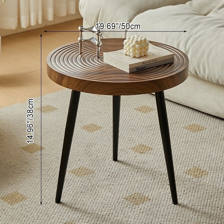 Nordic Iron Frame Coffee Table — Walnut