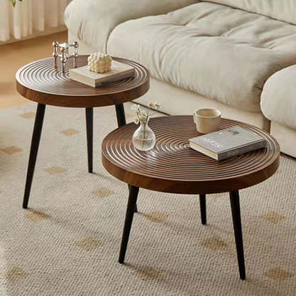 Nordic Iron Frame Coffee Table — Walnut