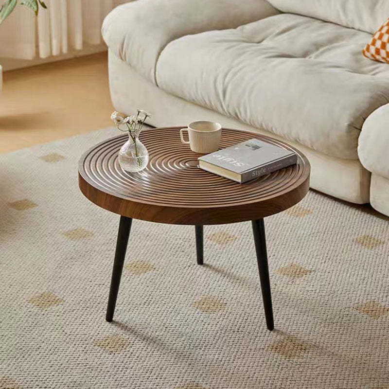 Nordic Iron Frame Coffee Table — Wood Color