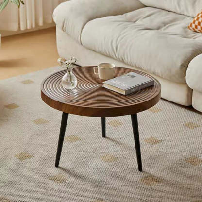 Nordic Iron Frame Coffee Table — Wood Color