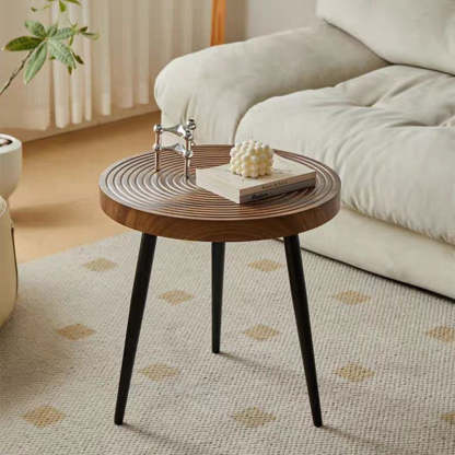 Nordic Iron Frame Coffee Table — Walnut