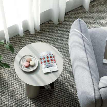 Nordic Geometric Iron Storage End Table