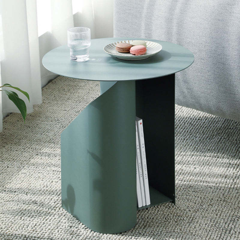 Nordic Geometric Iron Storage End Table