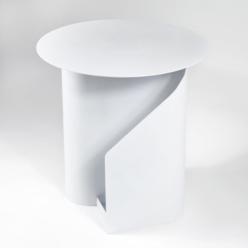 Nordic Geometric Iron Storage End Table