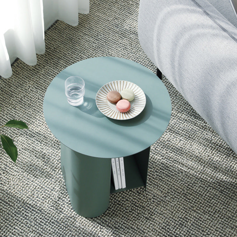 Nordic Geometric Iron Storage End Table