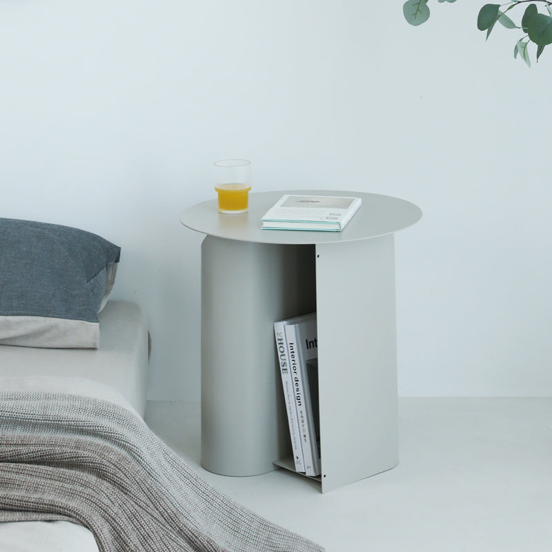 Nordic Geometric Iron Storage End Table