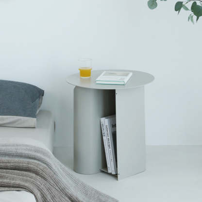 Nordic Geometric Iron Storage End Table