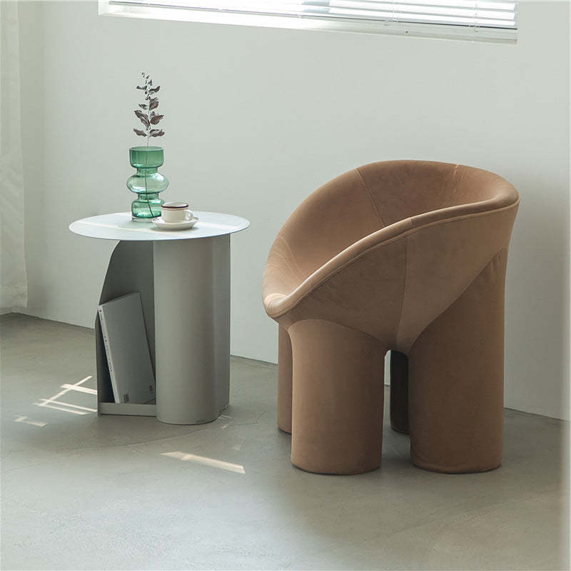Nordic Geometric Iron Storage End Table