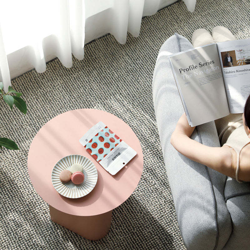 Nordic Geometric Iron Storage End Table