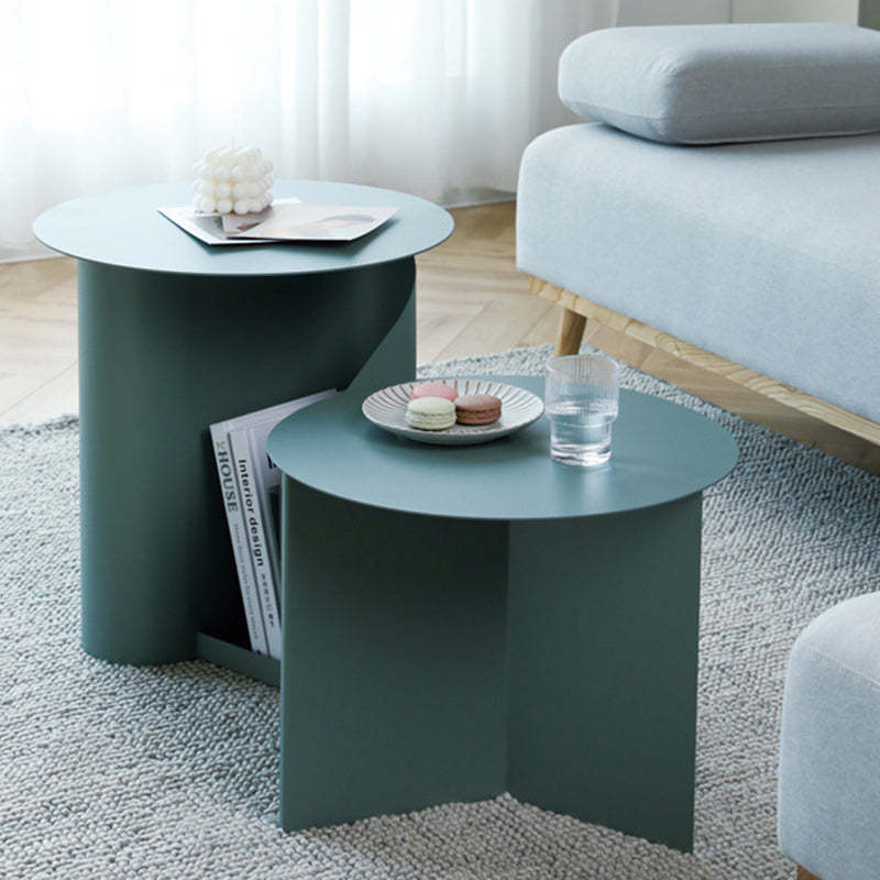 Nordic Geometric Iron Storage End Table