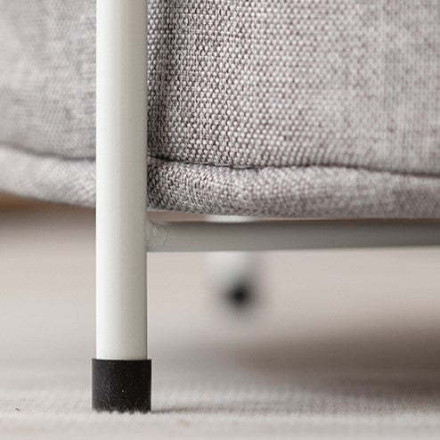 Minimalist Round Iron Fabric End Table