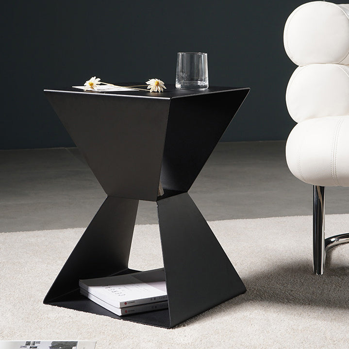 Nordic Geometric Steel End Table