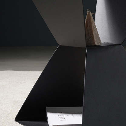 Nordic Geometric Steel End Table