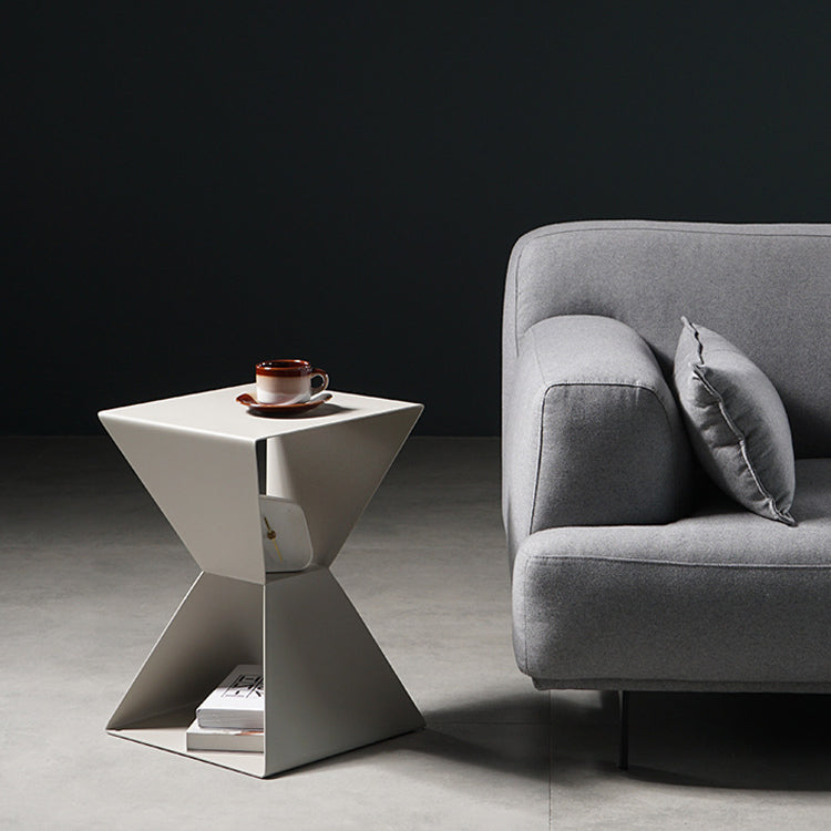 Nordic Geometric Steel End Table