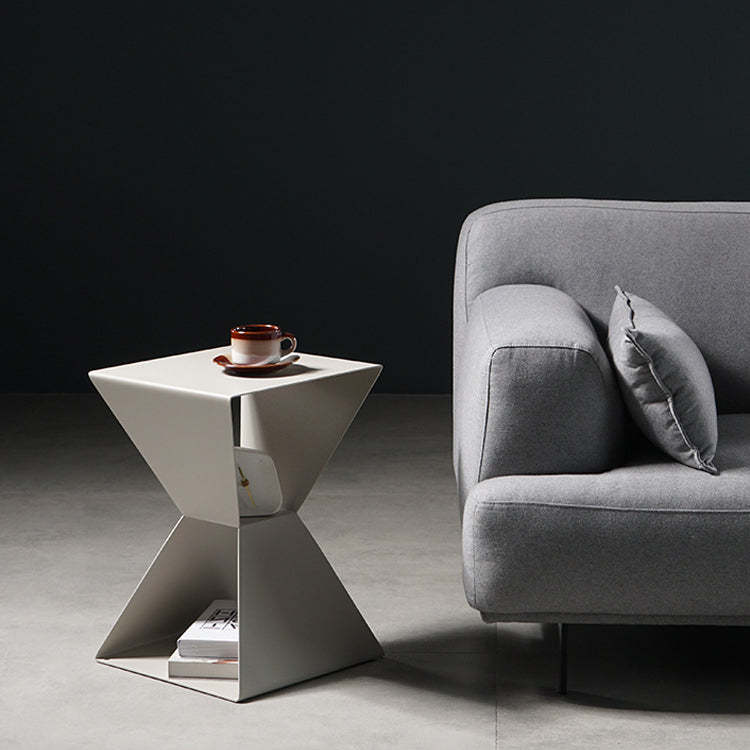 Nordic Geometric Steel End Table