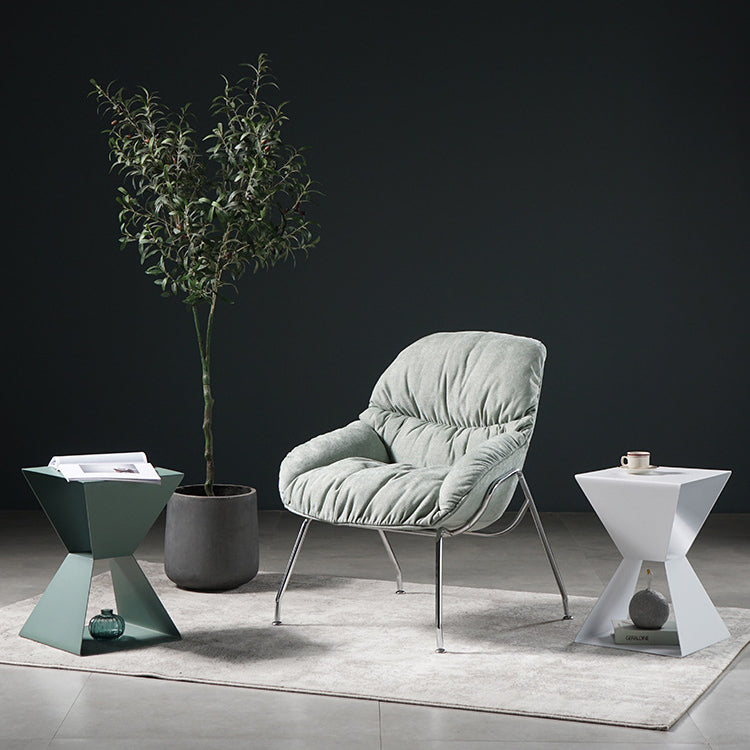Nordic Geometric Steel End Table