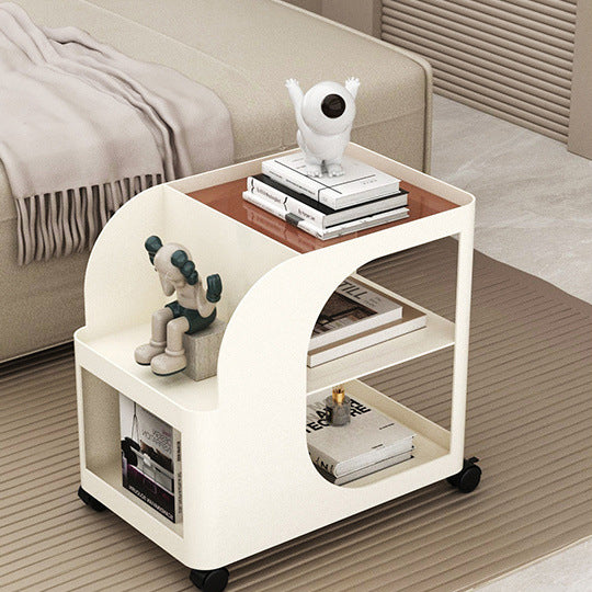 Minimalist Rectangular Iron 2-Tier End Table