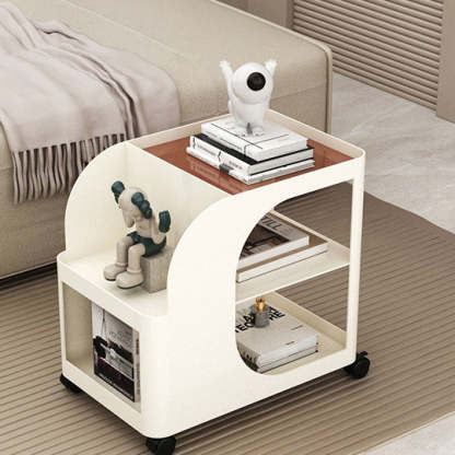 Minimalist Rectangular Iron 2-Tier End Table
